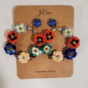 J. Crew Colorful Floral Hoops